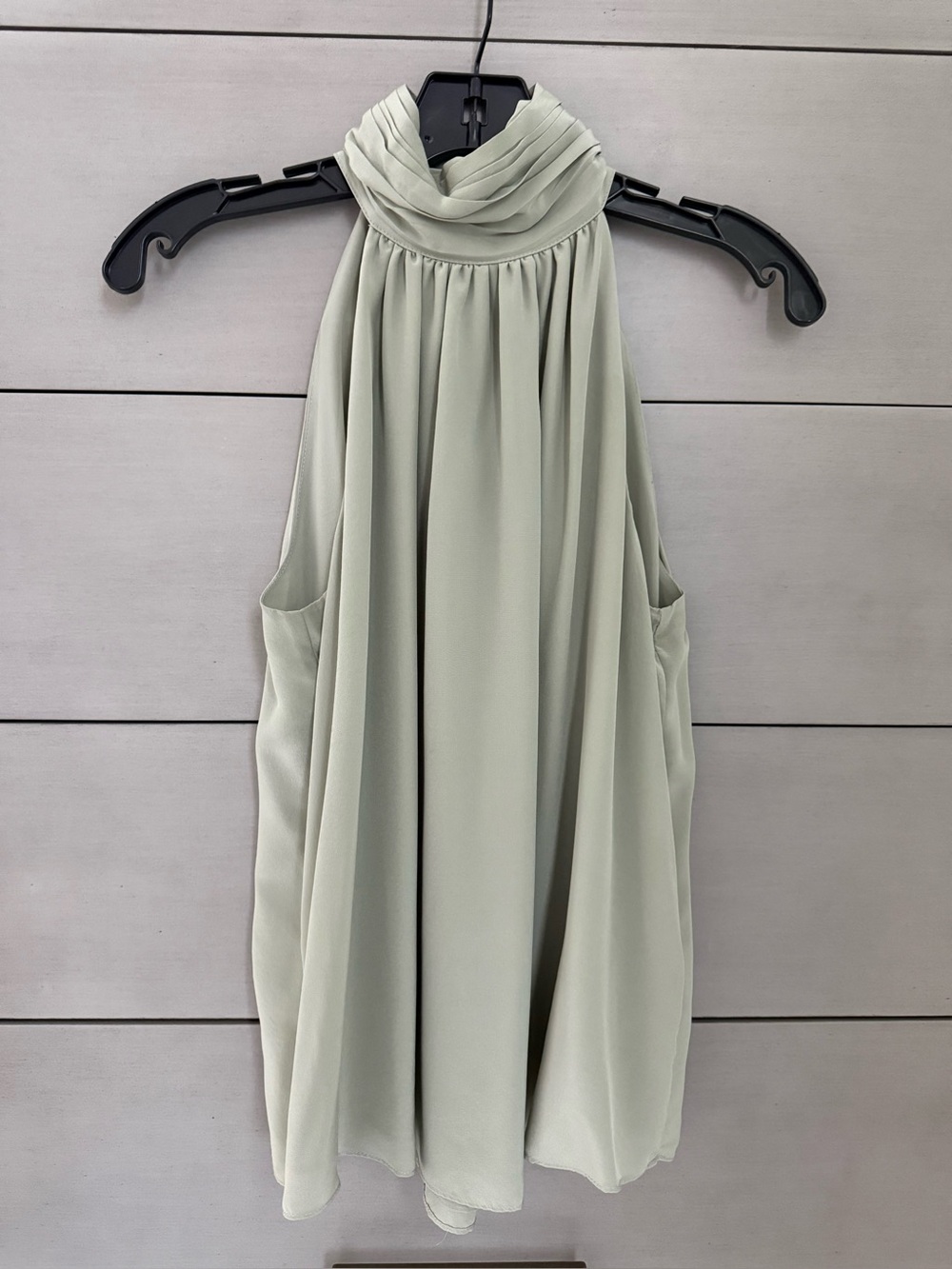 JOIE Erola High Mock Neck Mint Green Silk Halter Top